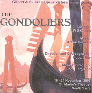 Gondoliers 2007 CD cover